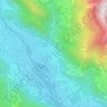 Carte topographique Smasti, altitude, relief