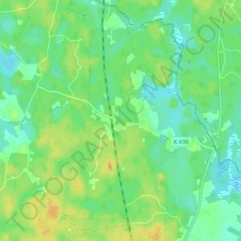 Carte topographique Saleboda, altitude, relief