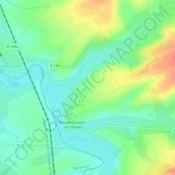 Carte topographique La croix, altitude, relief