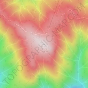 Carte topographique Mount Selma, altitude, relief