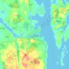 Carte topographique Kopervik, altitude, relief
