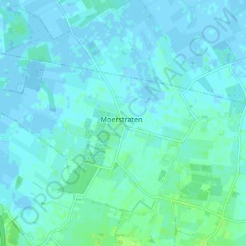 Carte topographique Moerstraten, altitude, relief