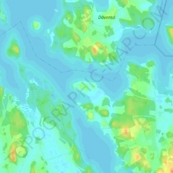 Carte topographique Göholmen, altitude, relief