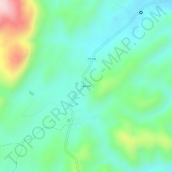 Carte topographique Cerrado, altitude, relief