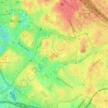Carte topographique Celio, altitude, relief