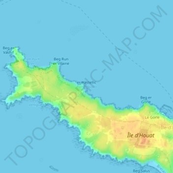 Carte topographique Port Navallo, altitude, relief