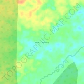 Carte topographique Nuevo Cajamarca, altitude, relief