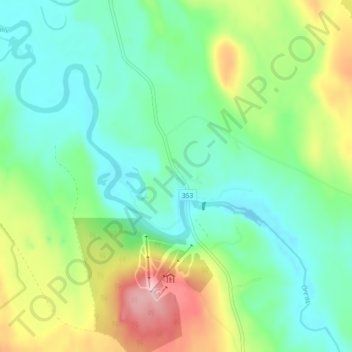 Carte topographique Agnäs, altitude, relief