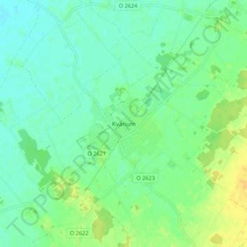 Carte topographique Kvänum, altitude, relief