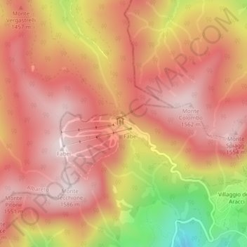 Carte topographique Zum Zeri, altitude, relief