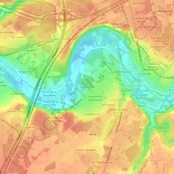 Carte topographique Saint-Libert, altitude, relief