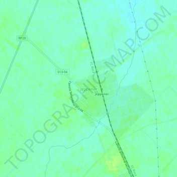 Carte topographique Jeppener, altitude, relief