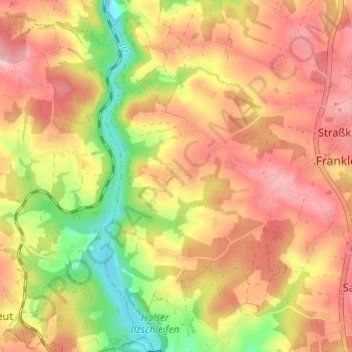 Carte topographique Ratzing, altitude, relief