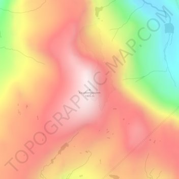 Carte topographique Raudbergsnuten, altitude, relief