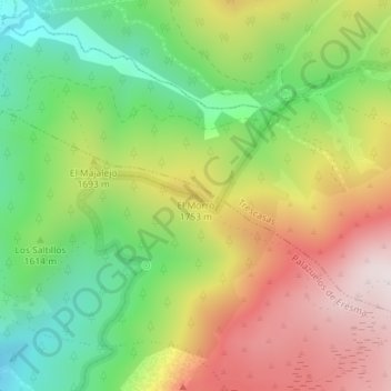 Carte topographique El Morro, altitude, relief
