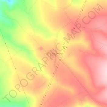 Carte topographique Nova Altamira, altitude, relief