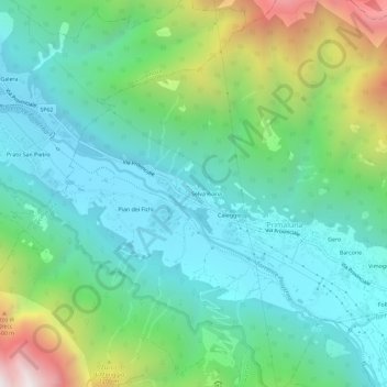 Carte topographique Cortabbio, altitude, relief