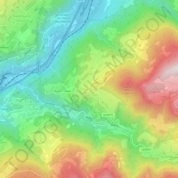 Carte topographique Tiso, altitude, relief