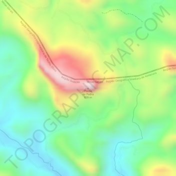 Carte topographique Ponta de Pedra, altitude, relief
