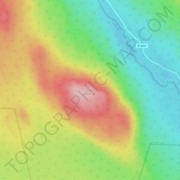 Carte topographique Tjåberget, altitude, relief