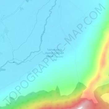 Carte topographique Takhchachte Oublal, altitude, relief