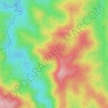 Carte topographique Buntu Polongga, altitude, relief