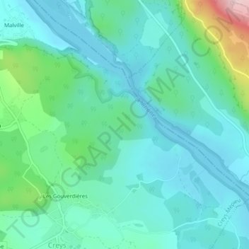Carte topographique Mont Savin, altitude, relief