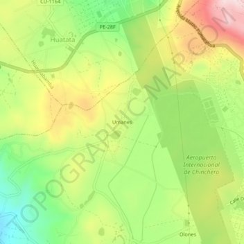 Carte topographique Umanes, altitude, relief