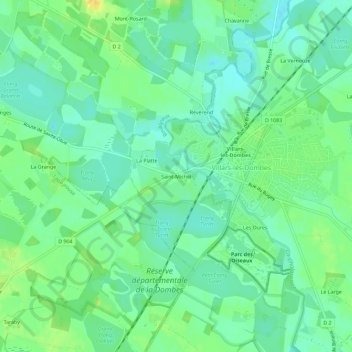 Carte topographique Saint-Michel, altitude, relief