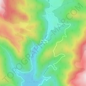 Carte topographique Cheile Tătarului, altitude, relief