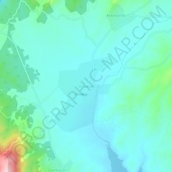 Carte topographique Ortaköy, altitude, relief