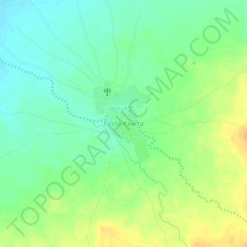 Carte topographique Fosse Kaarta, altitude, relief