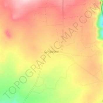 Carte topographique Campestre, altitude, relief