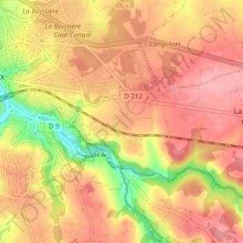 Carte topographique Saint-Didy, altitude, relief