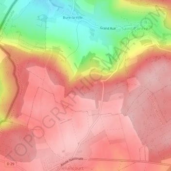 Carte topographique La Goullette, altitude, relief