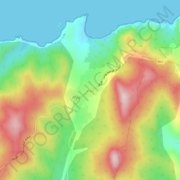 Carte topographique Maloulla, altitude, relief