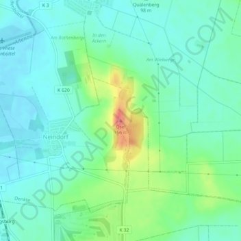 Carte topographique Ösel, altitude, relief