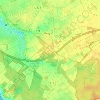 Carte topographique Rösler-Siedlung, altitude, relief