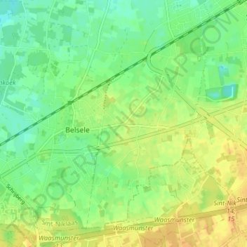 Carte topographique Dekpriem, altitude, relief