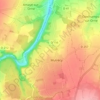Carte topographique La Vallée, altitude, relief