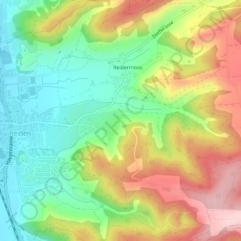 Carte topographique Hölzli, altitude, relief
