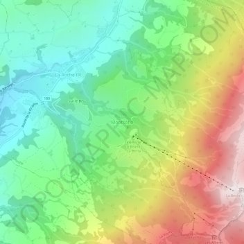 Carte topographique Montsoflo, altitude, relief