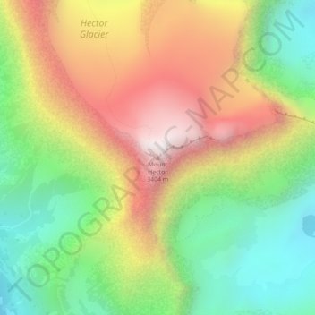 Carte topographique Mount Hector, altitude, relief