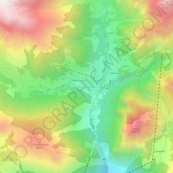 Carte topographique Campo (Blenio), altitude, relief