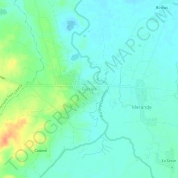 Carte topographique Ferrier, altitude, relief