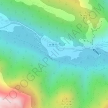 Carte topographique el Plan, altitude, relief