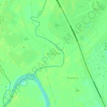 Carte topographique Momnathal, altitude, relief