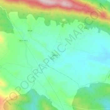 Carte topographique Abena, altitude, relief