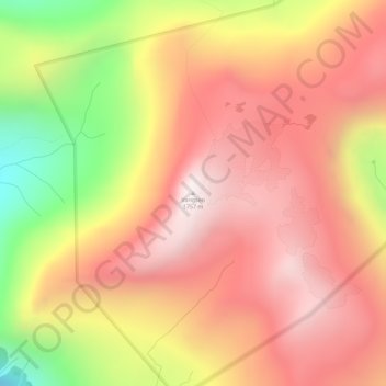 Carte topographique Vangsen, altitude, relief