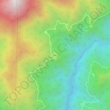 Carte topographique Tabri, altitude, relief